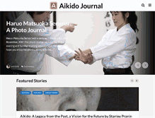 Tablet Screenshot of aikidojournal.com